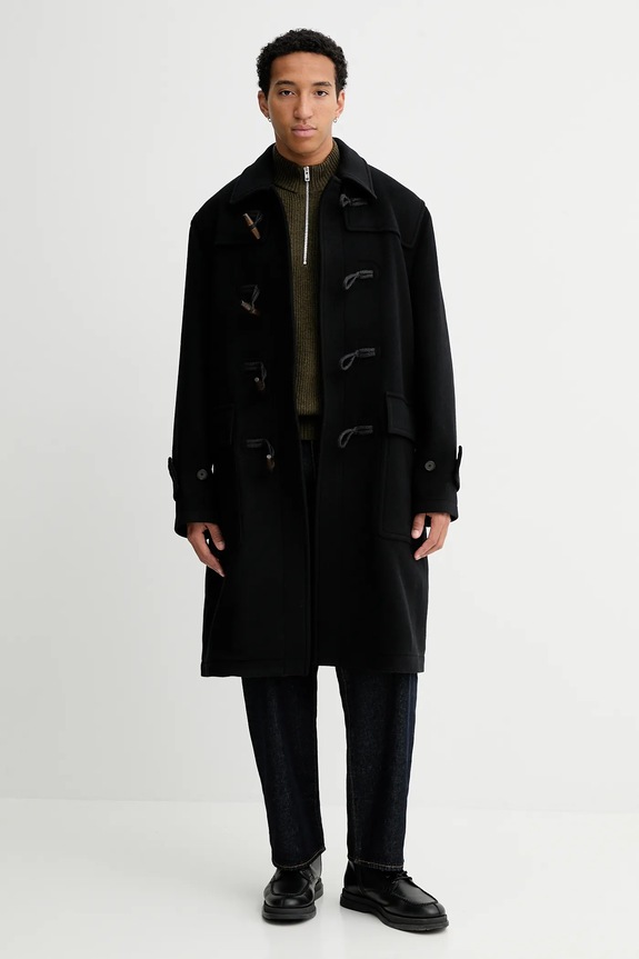 Пальто з додаванням вовни Filippa K 31653.FK чорний AW25