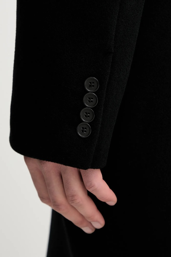 Παλτό με προσθήκη μαλλιού Filippa K 31659.FK μαύρο
