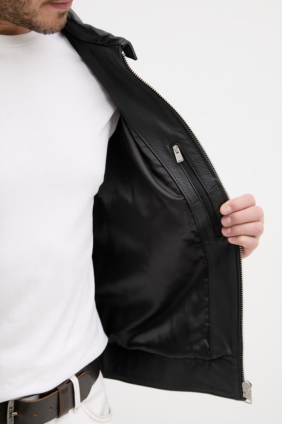 Kožna jakna BOSS H-Mapson4 50543214