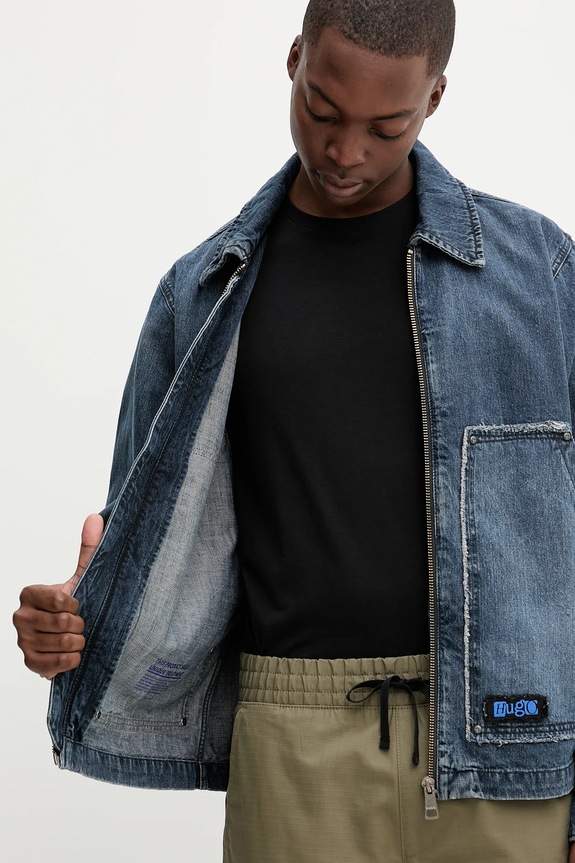 Hugo Blue kurtka jeansowa Chian 50541725 granatowy