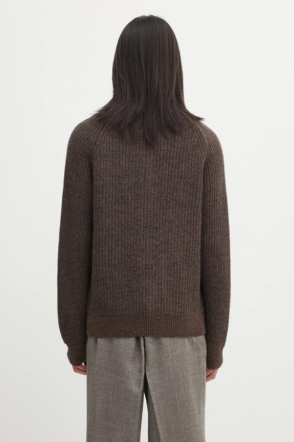 Ρούχα Μάλλινη ζακέτα Barbour x Paul Smith Knit Bomber MKN1695RU71 καφέ