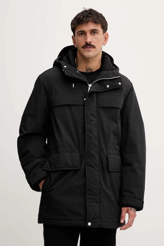 Tommy Jeans parka szigetelt fekete DM0DM22251
