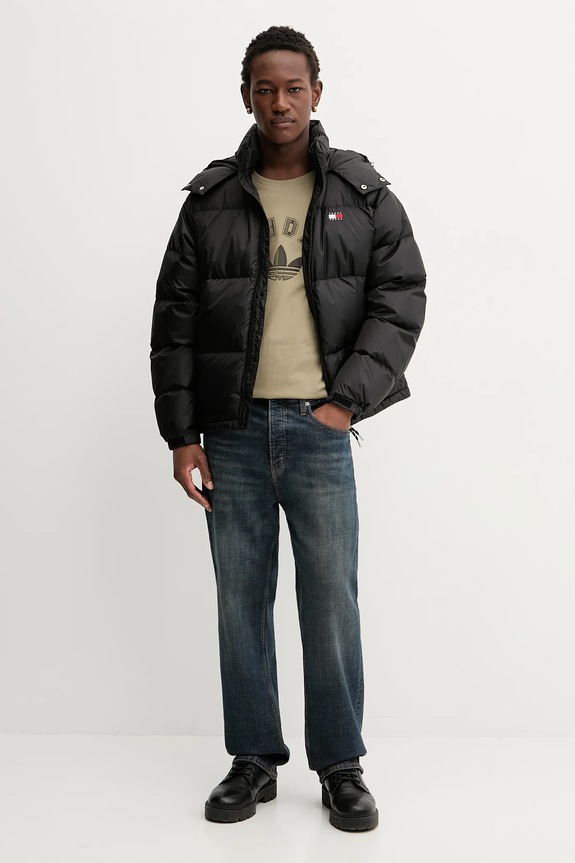 Páperová bunda Tommy Jeans DM0DM22036 čierna AW25