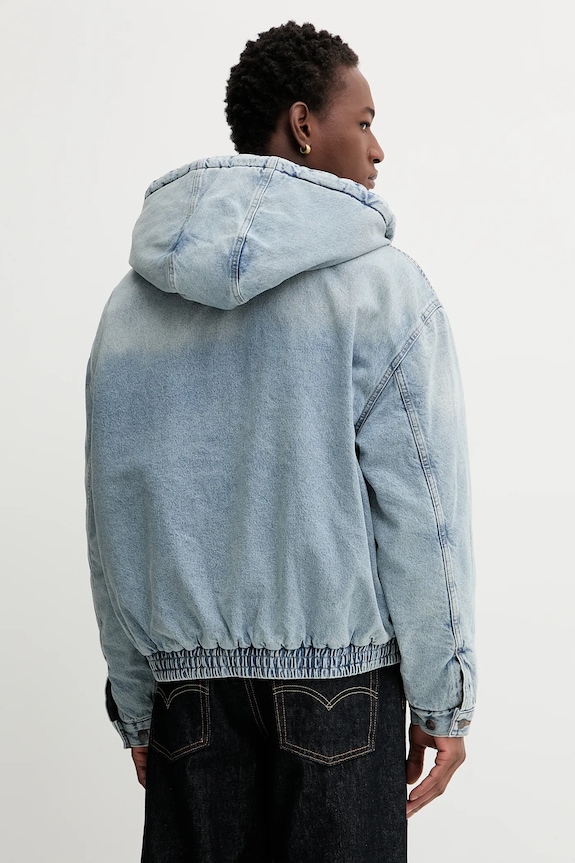 Odzież Tommy Jeans kurtka jeansowa DM0DM22137 niebieski