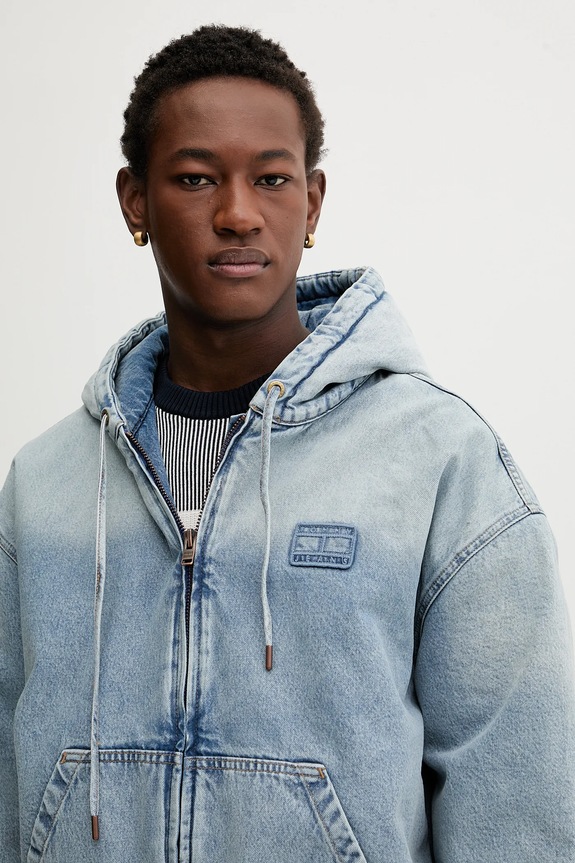 Tommy Jeans kurtka jeansowa niebieski DM0DM22137