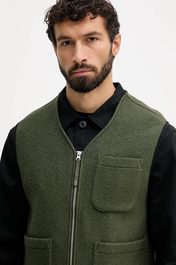 United Colors of Benetton gilet con lana verde 24RDUJ00R