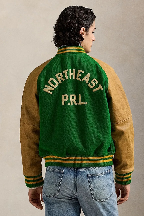 Polo Ralph Lauren kurtka Lttrmn Jkt Lined 710970577 zielony AW25