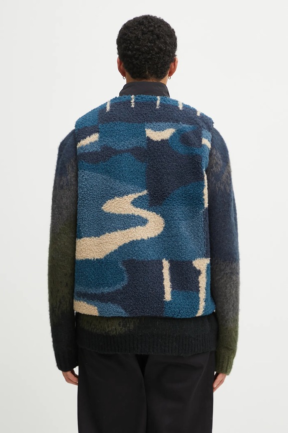 by Parra gilet reversibile Infinite bird reversible 54250 blu navy