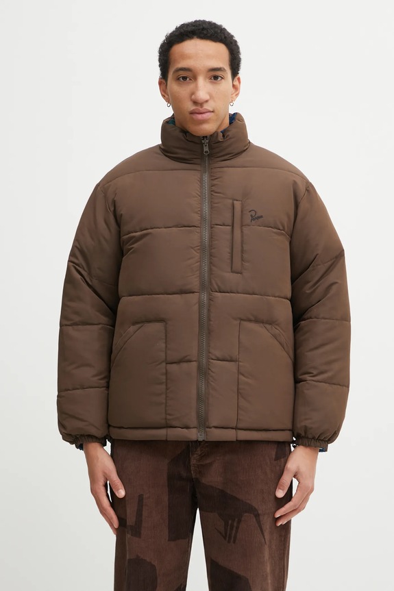 by Parra reversible jacket Protect the sun reversible puffer other brown 54435
