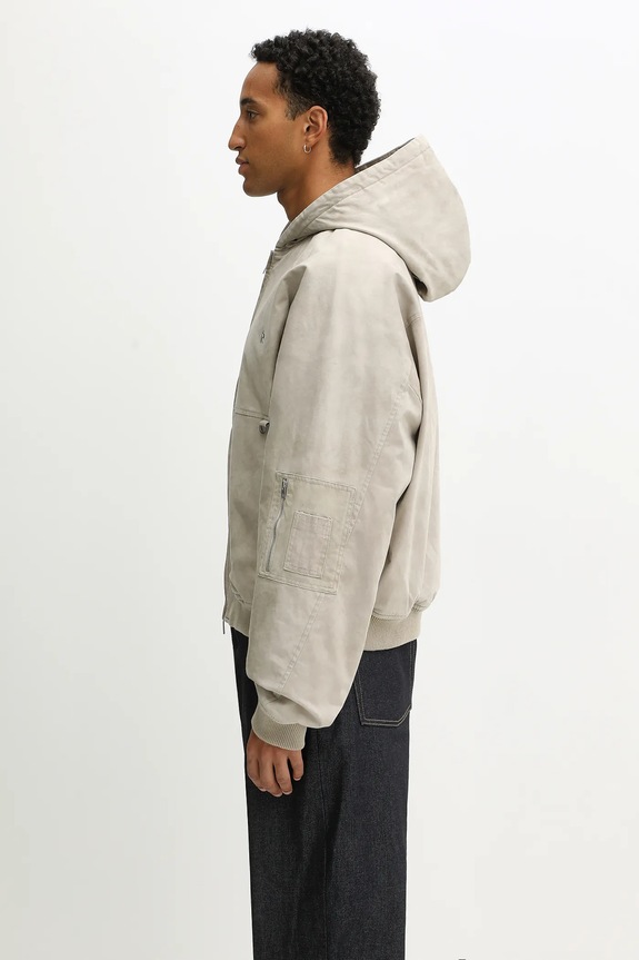 Represent giacca Hooded Bomber (Washed) MLM100127 beige AW25