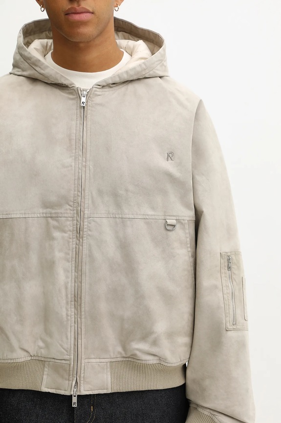 Represent giacca Hooded Bomber (Washed) beige MLM100127