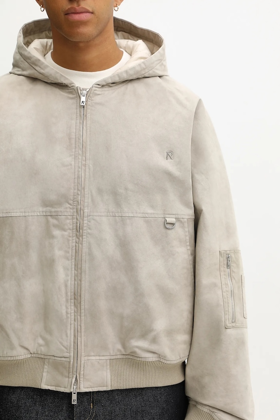Represent giacca Hooded Bomber (Washed) beige MLM100127