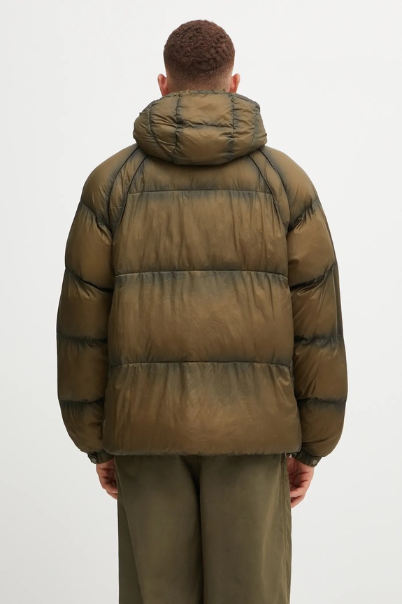Odzież Represent kurtka Translucent Hooded Puffer MLM100120 zielony