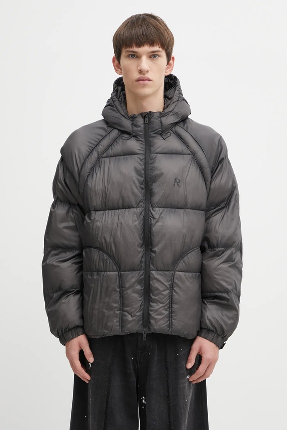 Represent kurtka Translucent Hooded Puffer pozostałe czarny MLM100120