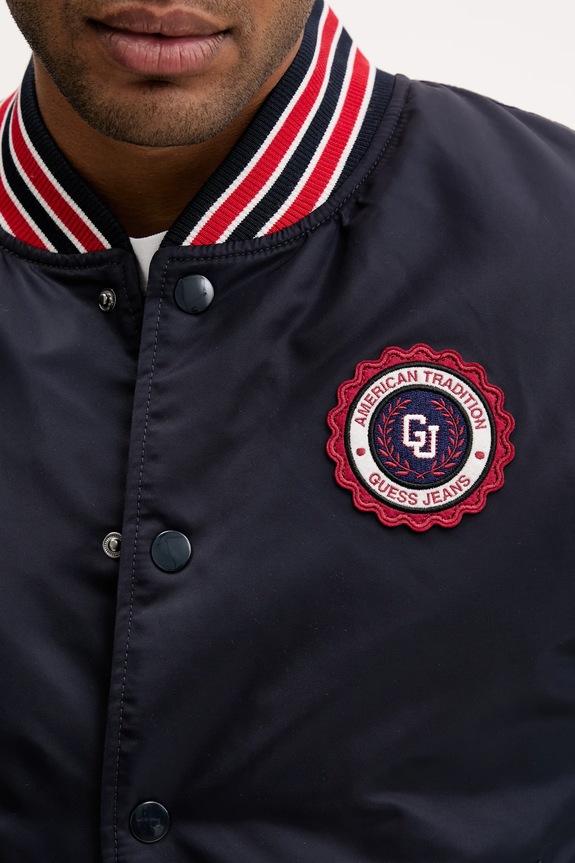 Guess Jeans kurtka bomber M5YL15.WHAA2 granatowy