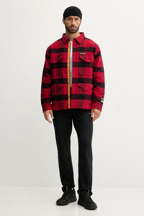 Bavlněná bunda Columbia High Cascades 2138401 červená AW25