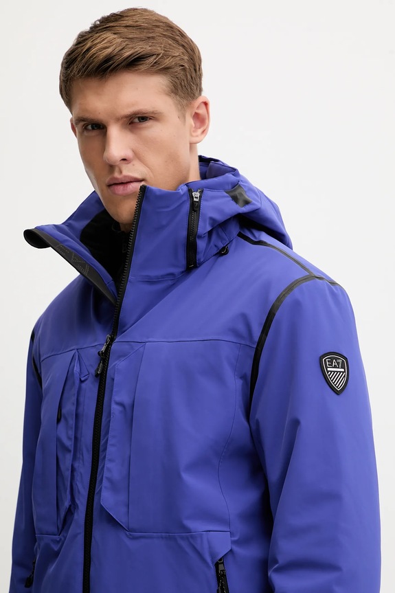 EA7 Emporio Armani geacă de schi violet AF13887.7M000450