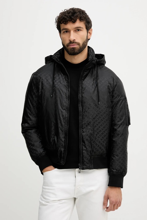 Bunda Armani Exchange jemné zateplenie čierna XM001088.AF16592