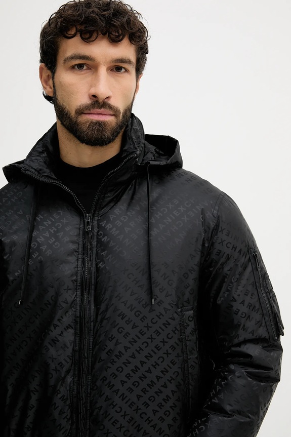 Bunda Armani Exchange čierna XM001088.AF16592