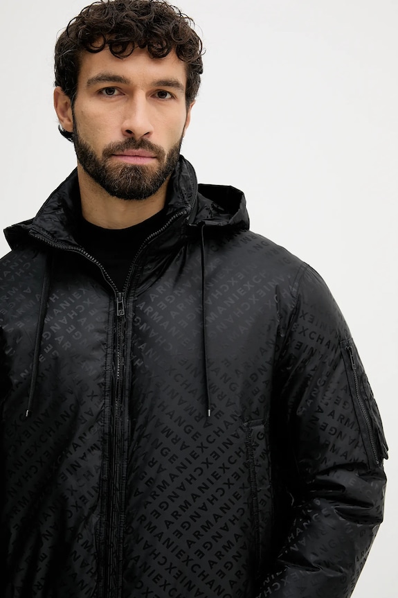 Bunda Armani Exchange čierna XM001088.AF16592