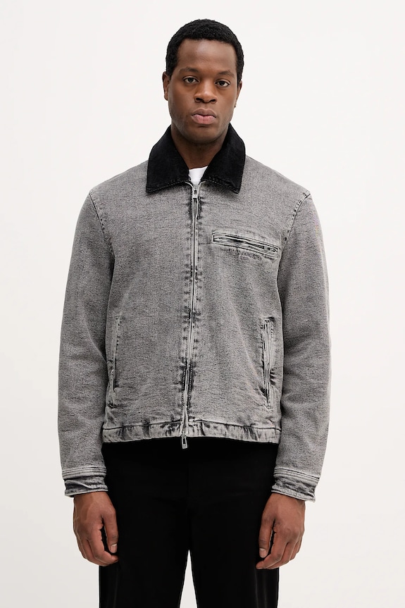 Armani Exchange geacă jeans cu captuseala gri XM001918.AF18827