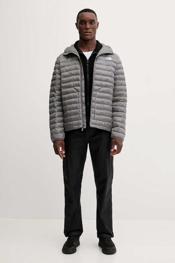 The North Face rövid kabát Huila NF0A85A30UZ1 szürke AW25