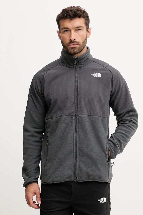 The North Face bluza sportowa Glacier Heavyweight bez kaptura szary NF0A89JGU8M1