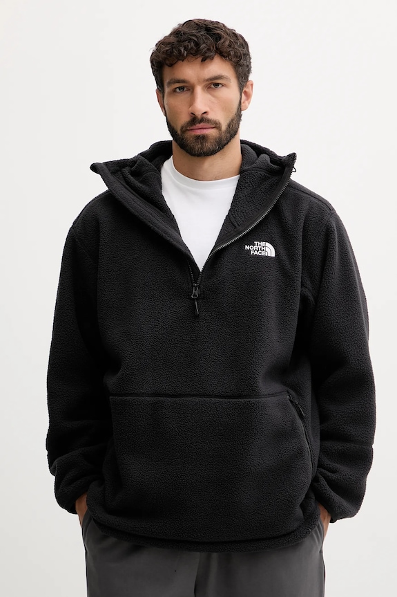 Φλις μπουφάν The North Face Dirus με κουκούλα μαύρο NF0A8F1XJK31