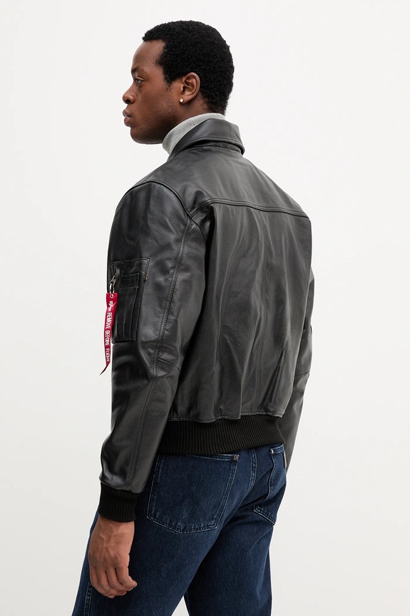 Clothing Alpha Industries leather jacket 100109.03 black
