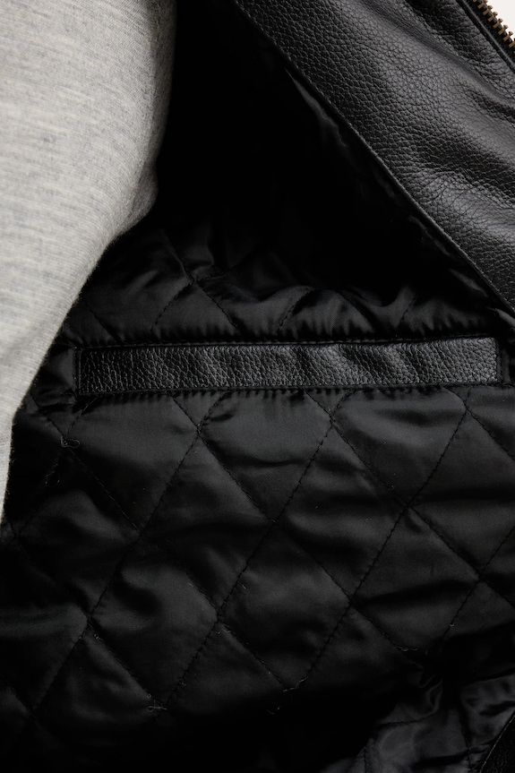 Alpha Industries leather jacket 100109.03 black