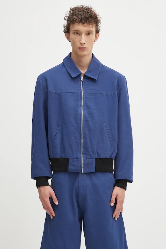 Sky High Farm giacca di jeans Santa Fe transitorio blu navy SHF07J021