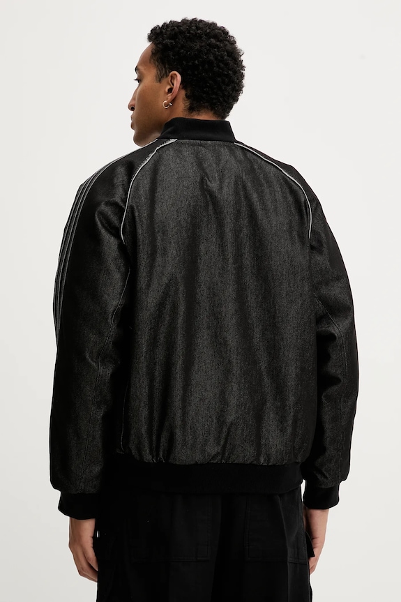 Îmbrăcăminte adidas Originals jachetă bomber din denim Denim Jkt JY2796 negru