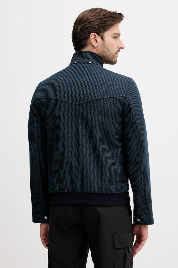 Odzież Paul Smith kurtka z dodatkiem wełny M1R.603Z.T02808 granatowy