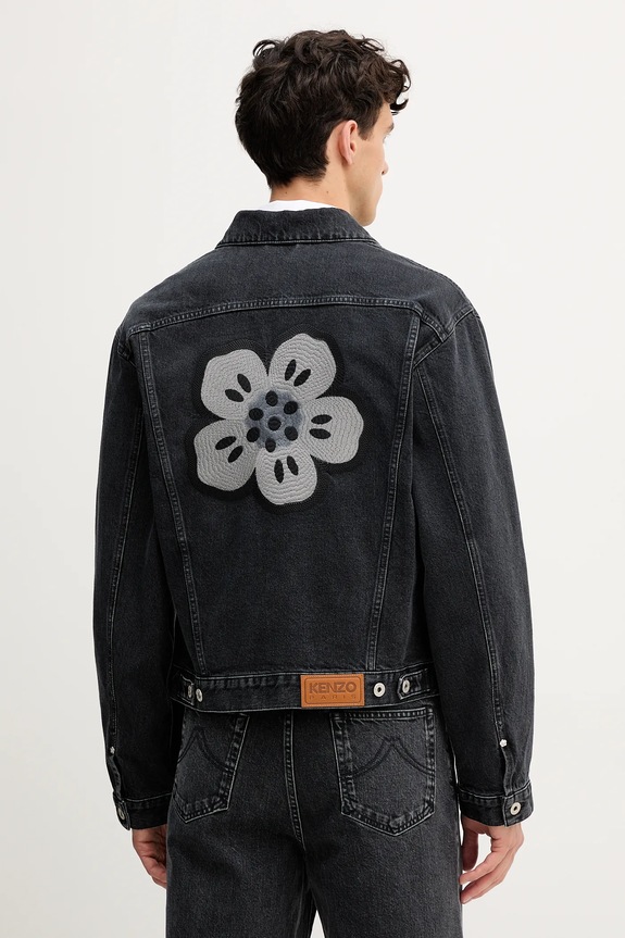 Odzież Kenzo kurtka jeansowa FF65DV3026C4 czarny