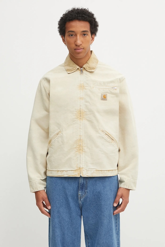 Carhartt WIP cotton jacket OG Detroit Planet friendly beige I035555.0ME5F