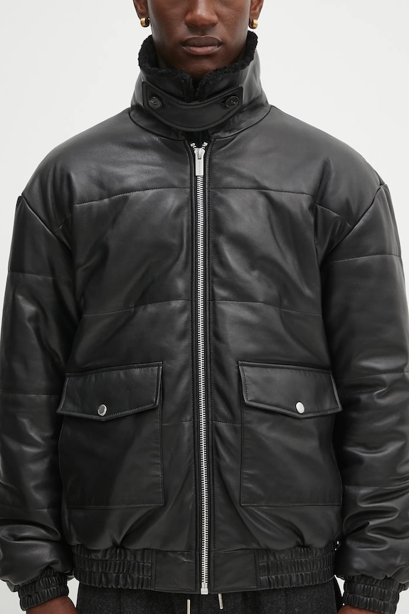 Drôle de Monsieur leather jacket Le Blouson Cuir black PERM.CT109.LH001
