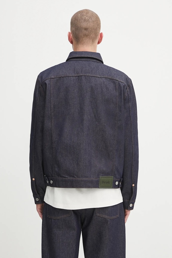 Îmbrăcăminte Drôle de Monsieur geacă jeans La Veste Denim Brut H.JT172.CO211 bleumarin