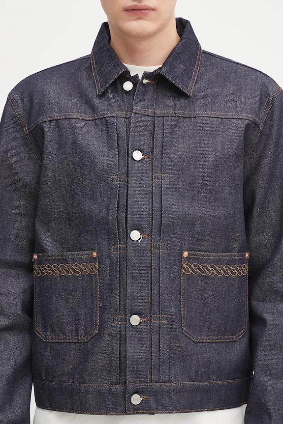 Džínová bunda Drôle de Monsieur La Veste Denim Brut námořnická modř H.JT172.CO211