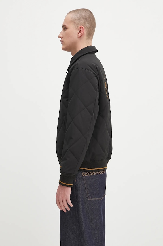 Drôle de Monsieur jacket La Veste Slogan Tresses H.JT236.PL163 black AW25