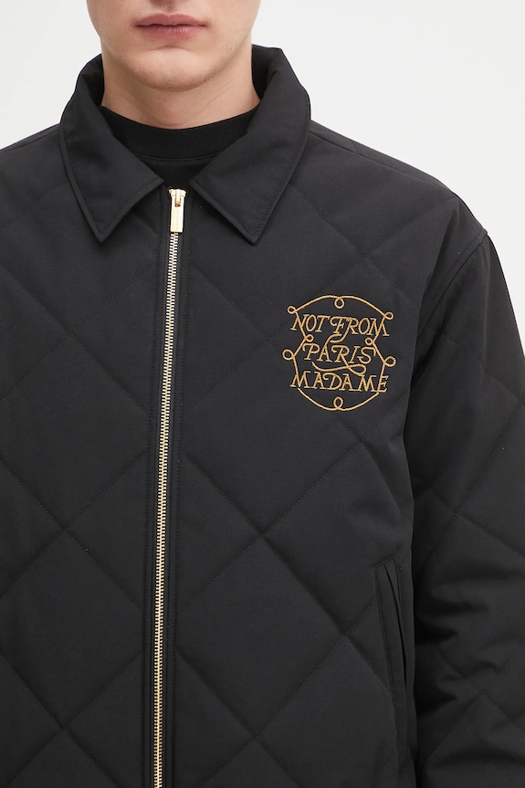 Drôle de Monsieur jacket La Veste Slogan Tresses black H.JT236.PL163