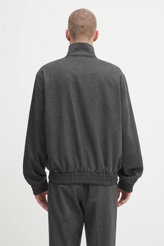 Îmbrăcăminte Drôle de Monsieur geacă de lână La Trackjacket Flanelle H.JT234.WV008 gri
