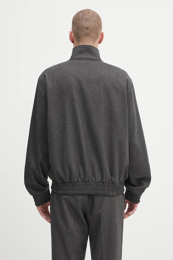 Îmbrăcăminte Drôle de Monsieur geacă de lână La Trackjacket Flanelle H.JT234.WV008 gri