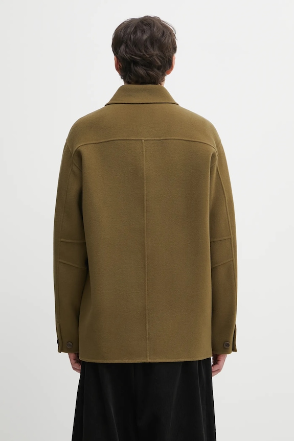 Одяг Пальто з додаванням вовни Drôle de Monsieur La Veste Caban I.JT248.WO042 зелений