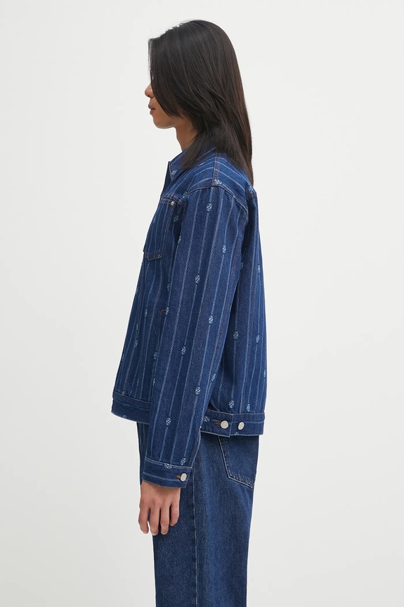 Drôle de Monsieur denim jacket La veste Denim Monogramme I.JT182.CO238 blue AW25