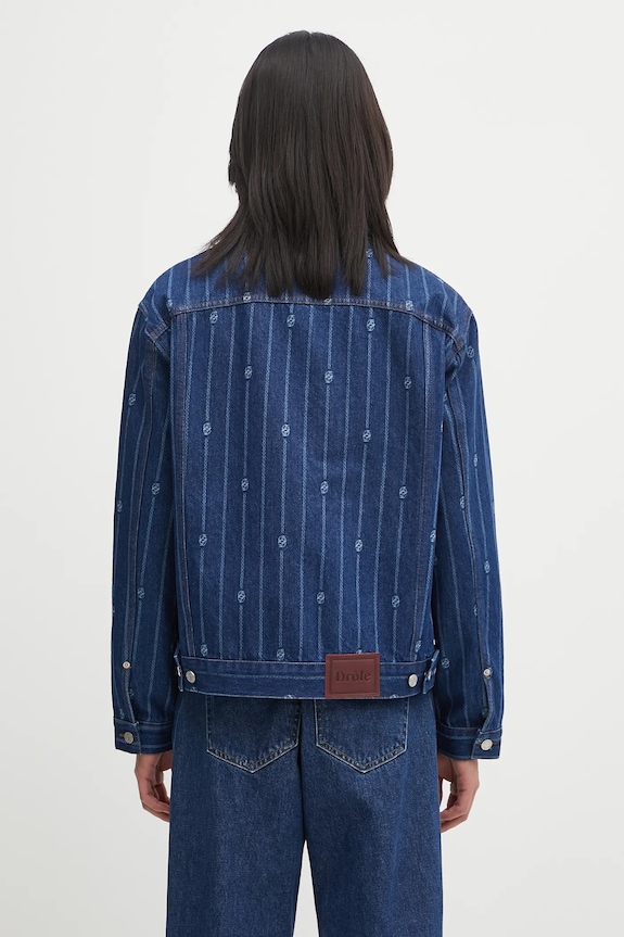 Clothing Drôle de Monsieur denim jacket La veste Denim Monogramme I.JT182.CO238 blue