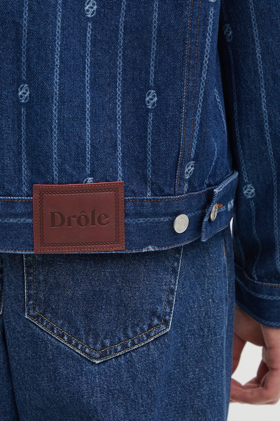 Drôle de Monsieur denim jacket La veste Denim Monogramme I.JT182.CO238 blue