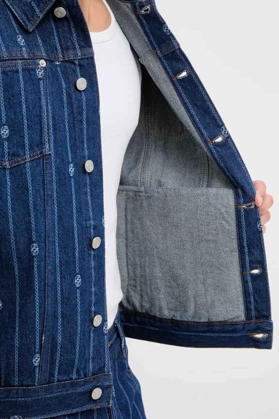 Drôle de Monsieur geacă jeans La veste Denim Monogramme I.JT182.CO238
