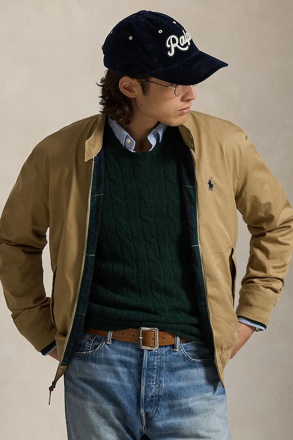 Polo Ralph Lauren kurtka bez kaptura beżowy 710923261