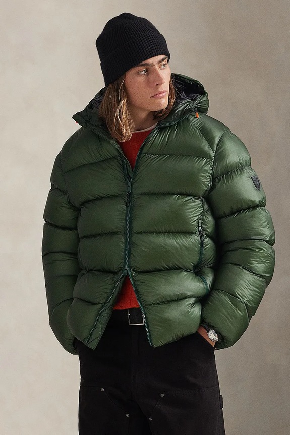 Polo Ralph Lauren geacă de puf cu captuseala verde 710968113