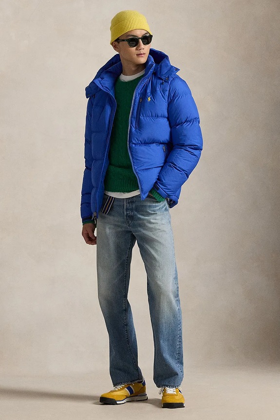 Odzież Polo Ralph Lauren kurtka puchowa 710968278 granatowy